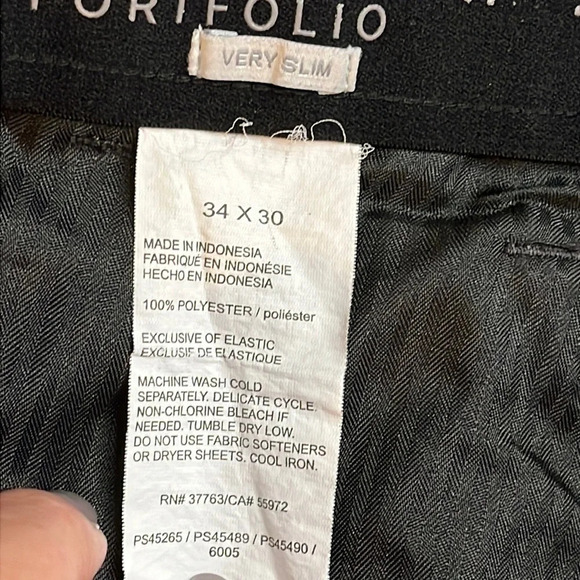 👤 Perry Ellis Portfolio very slim tech flex stretch trouser pants, 34x30 - Picture 5 of 12